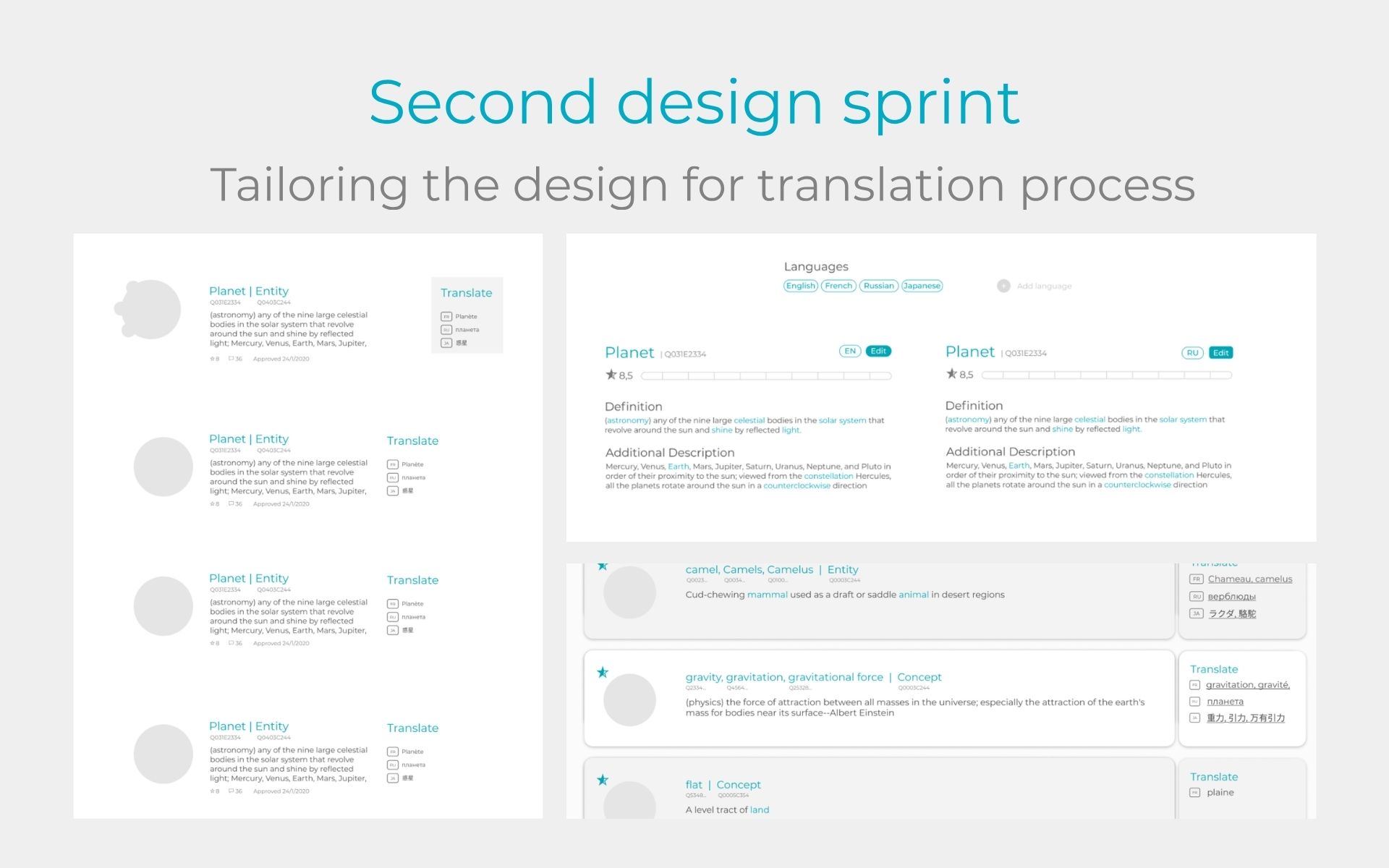1language second design sprint