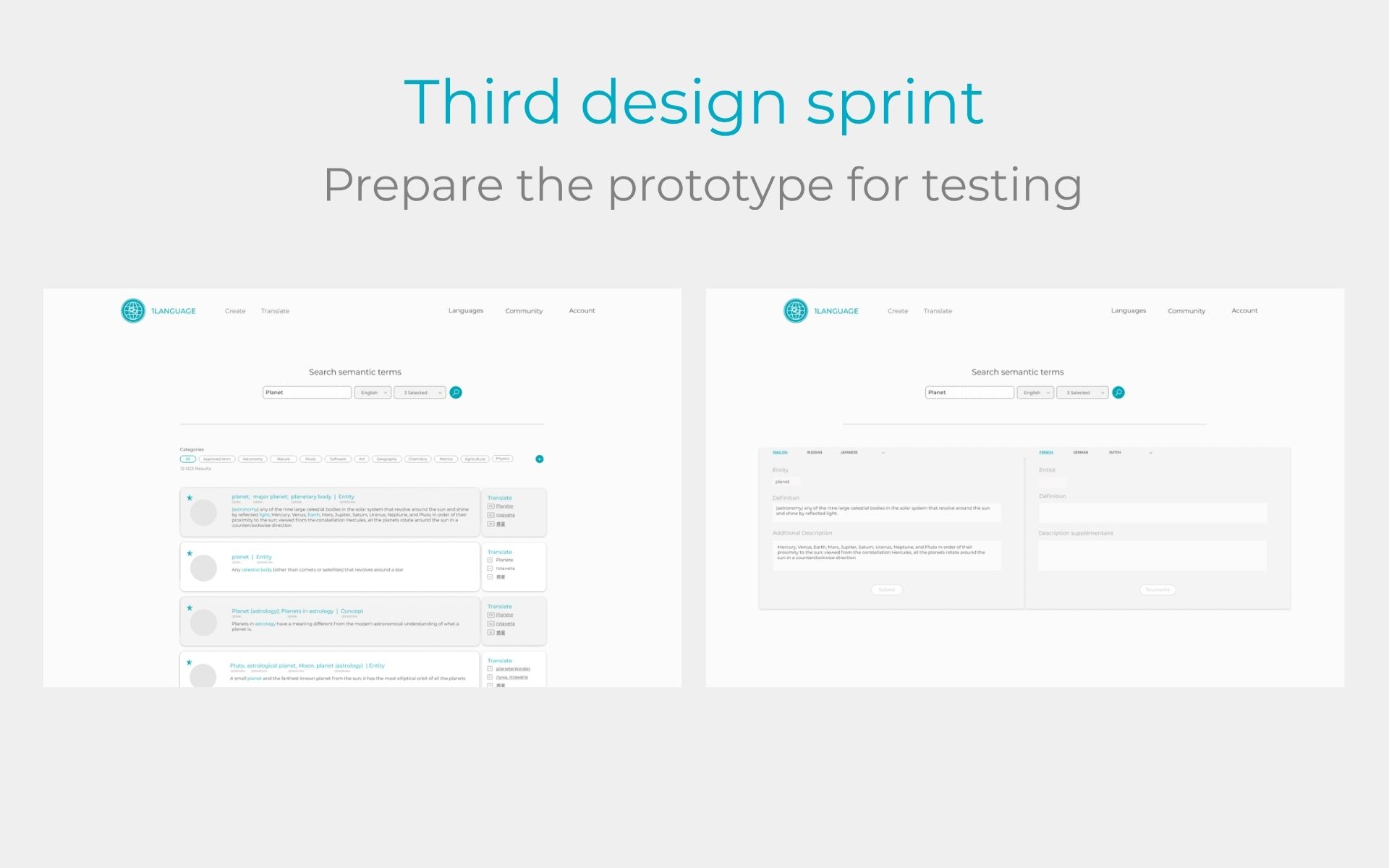 1language third design sprint